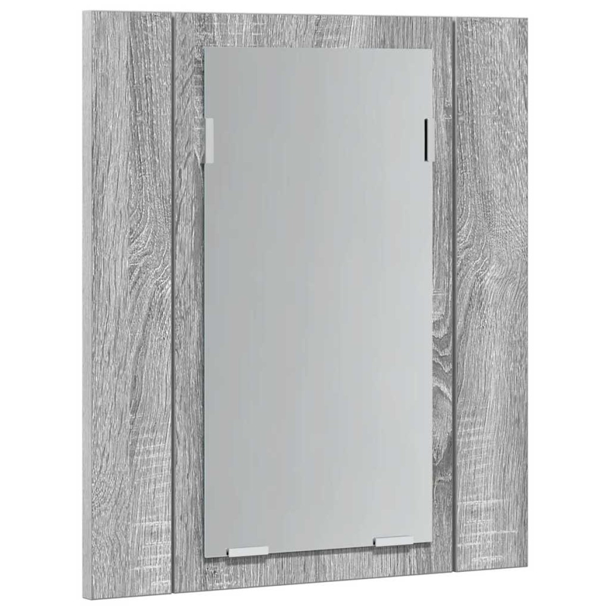vidaXL Έπιπλο Καθρέφτη Μπάνιου LED Γκρι Sonoma 40x12x45 εκ. Επεξ. Ξύλο