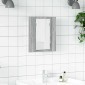 vidaXL Έπιπλο Καθρέφτη Μπάνιου LED Γκρι Sonoma 40x12x45 εκ. Επεξ. Ξύλο