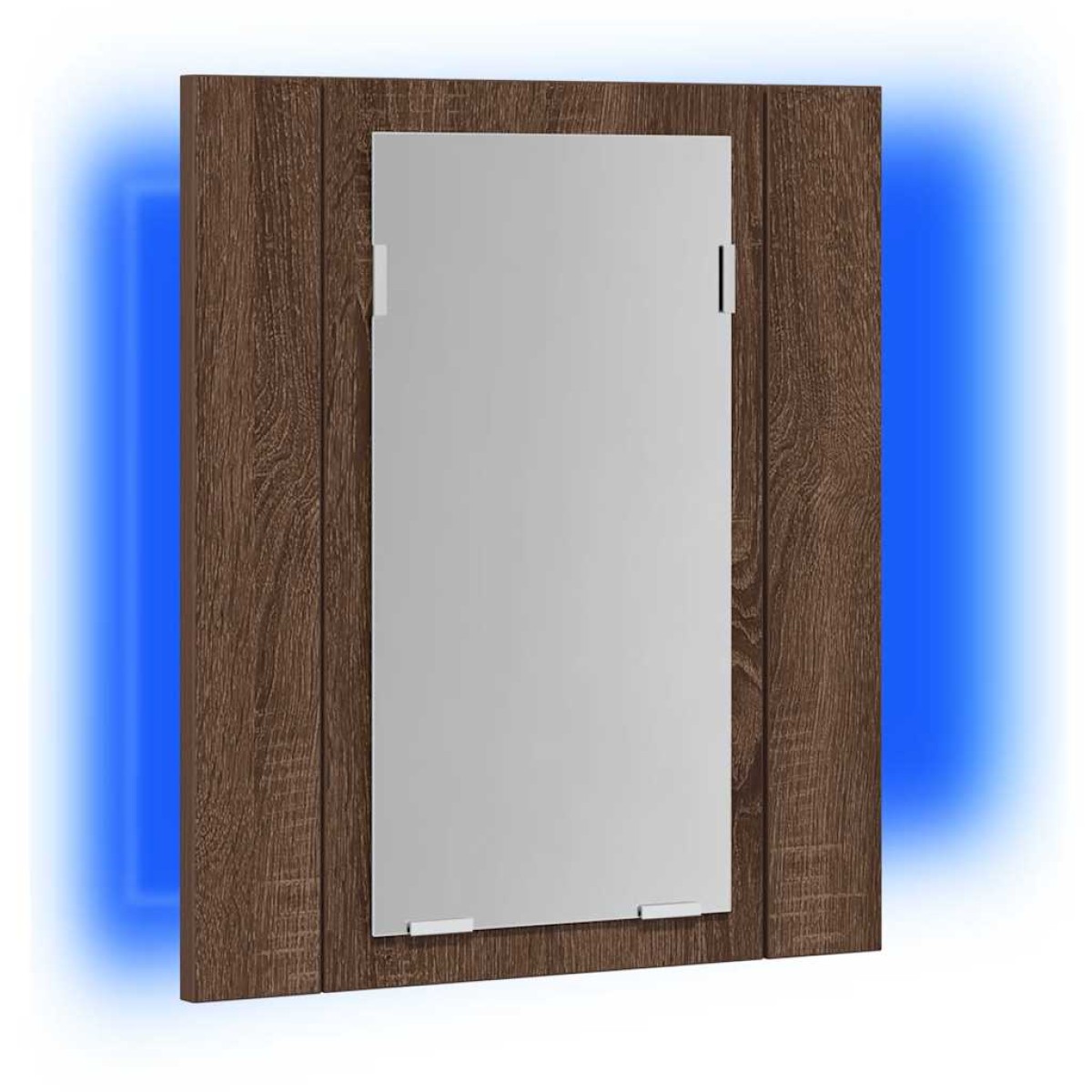 vidaXL Έπιπλο Καθρέφτη Μπάνιου LED Καφέ Δρυς 40x12x45 εκ. Επεξ. Ξύλο