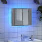 vidaXL Έπιπλο Καθρέφτη με LED Γκρι Sonoma 60x12x45 εκ. Επεξ. Ξύλο