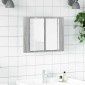 vidaXL Έπιπλο Καθρέφτη με LED Γκρι Sonoma 60x12x45 εκ. Επεξ. Ξύλο