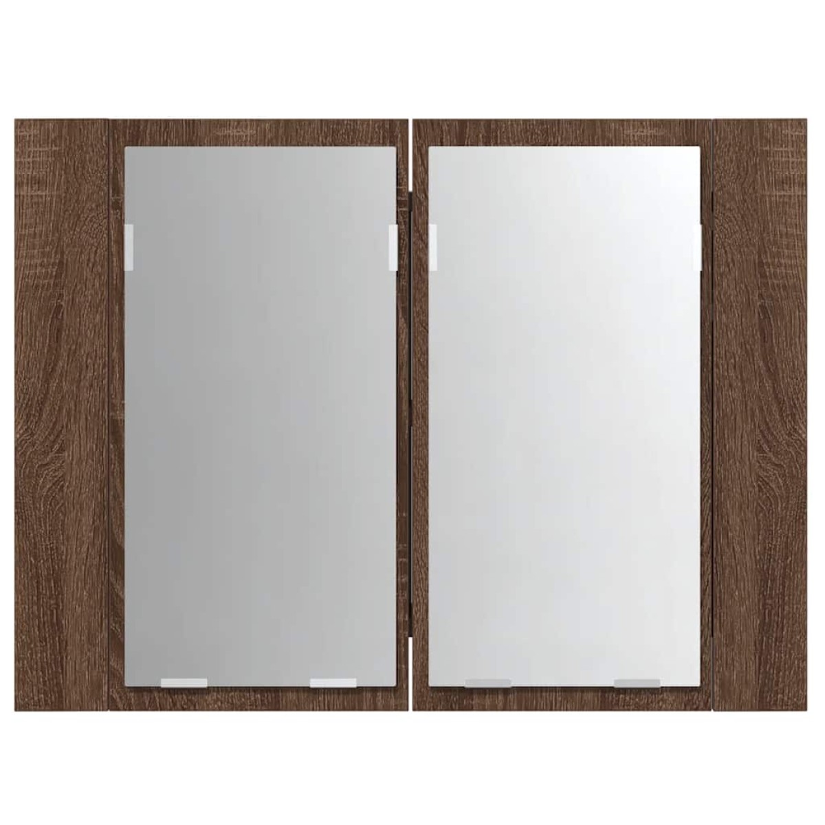 vidaXL Έπιπλο Καθρέφτη με LED Καφέ Δρυς 60x12x45 εκ. από Επεξ. Ξύλο
