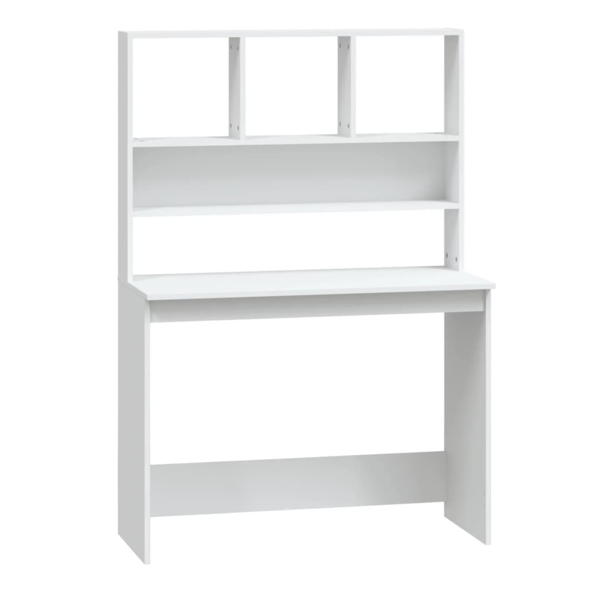 vidaXL Γραφείο με Ράφια Λευκό 102x45x148 εκ. από Επεξεργασμένο Ξύλο