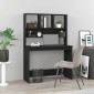 vidaXL Γραφείο με Ράφια Μαύρο 102x45x148 εκ. από Επεξεργασμένο Ξύλο