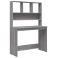 vidaXL Γραφείο με Ράφια Γκρι Sonoma 102x45x148 εκ. Επεξεργασμένο Ξύλο