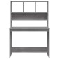 vidaXL Γραφείο με Ράφια Γκρι Sonoma 102x45x148 εκ. Επεξεργασμένο Ξύλο