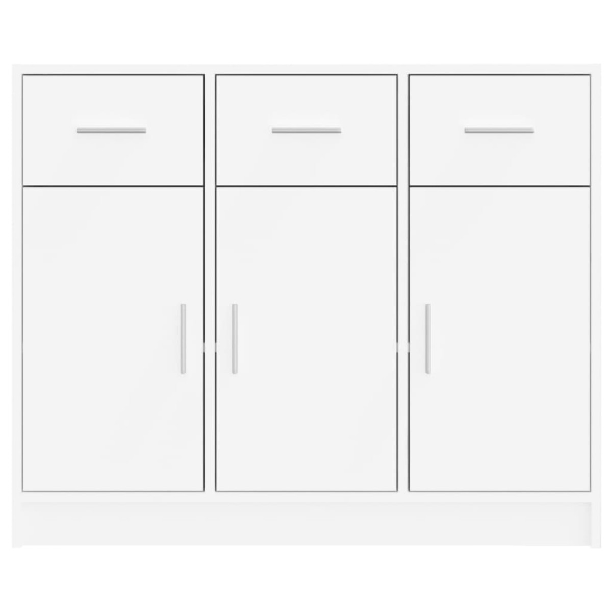 vidaXL Μπουφές Λευκός 91 x 28 x 75 εκ. από Επεξεργασμένο Ξύλο
