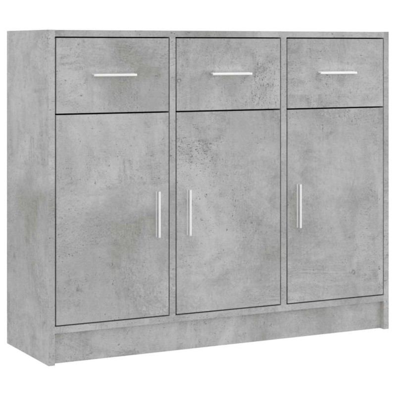 vidaXL Ντουλάπι Γκρι Σκυροδέματος 91 x 28 x 75 εκ. Επεξεργασμένο Ξύλο