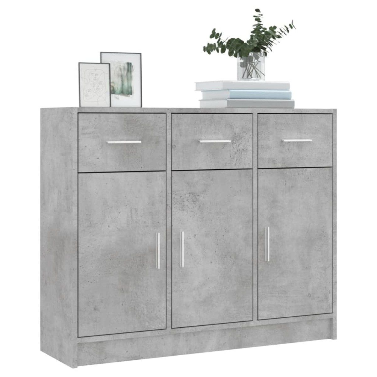 vidaXL Ντουλάπι Γκρι Σκυροδέματος 91 x 28 x 75 εκ. Επεξεργασμένο Ξύλο