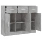 vidaXL Ντουλάπι Γκρι Σκυροδέματος 91 x 28 x 75 εκ. Επεξεργασμένο Ξύλο