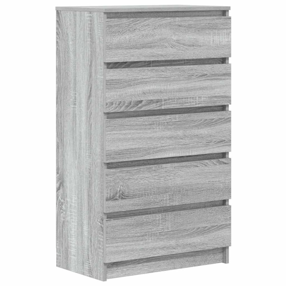 vidaXL Συρταριέρα Γκρι Sonoma 60x36x103 εκ. από Επεξεργασμένο Ξύλο