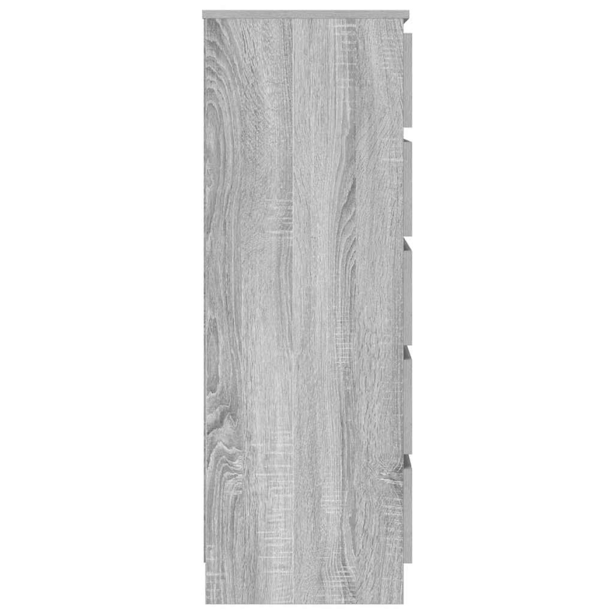 vidaXL Συρταριέρα Γκρι Sonoma 60x36x103 εκ. από Επεξεργασμένο Ξύλο