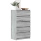 vidaXL Συρταριέρα Γκρι Sonoma 60x36x103 εκ. από Επεξεργασμένο Ξύλο