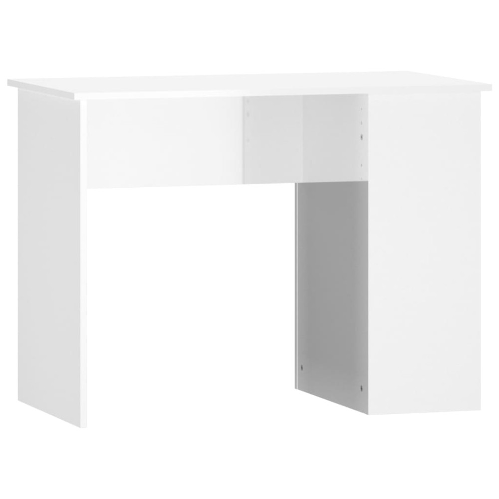 vidaXL Γραφείο Γυαλιστερό Λευκό 100x55x75 εκ. Επεξεργασμένο Ξύλο