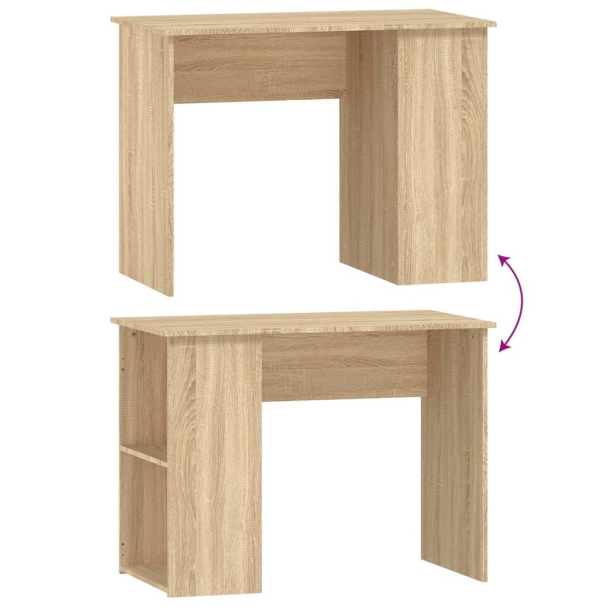 vidaXL Γραφείο Sonoma Δρυς 100 x 55 x 75 εκ. από Επεξεργασμένο Ξύλο