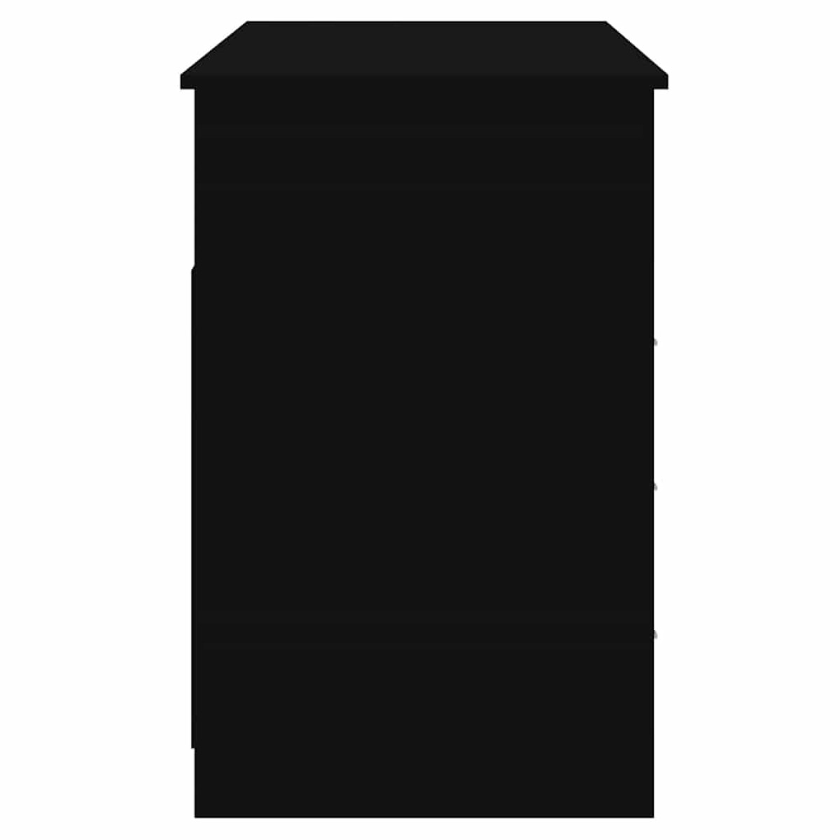 vidaXL Γραφείο με Συρτάρια Μαύρο 102x50x76 εκ. από Επεξεργασμένο Ξύλο