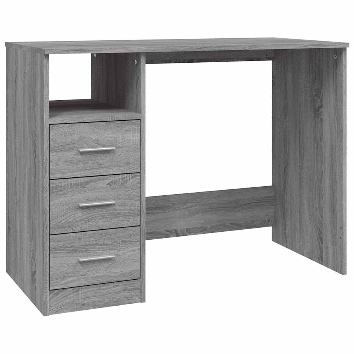 vidaXL Γραφείο με Συρτάρια Γκρι Sonoma 102x50x76 εκ Επεξεργασμένο Ξύλο