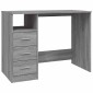 vidaXL Γραφείο με Συρτάρια Γκρι Sonoma 102x50x76 εκ Επεξεργασμένο Ξύλο