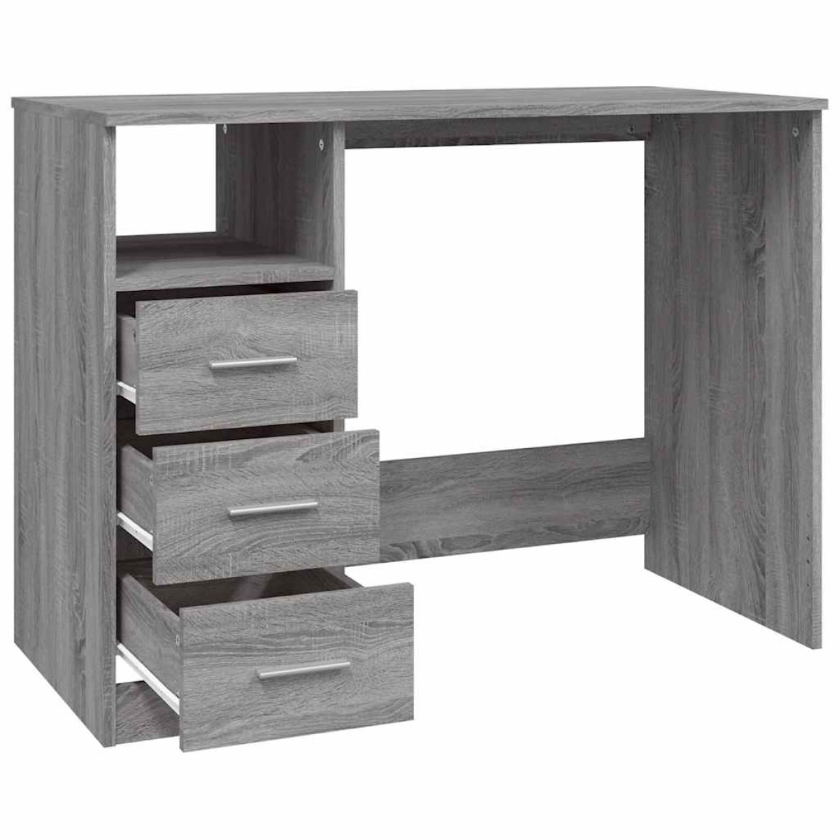 vidaXL Γραφείο με Συρτάρια Γκρι Sonoma 102x50x76 εκ Επεξεργασμένο Ξύλο