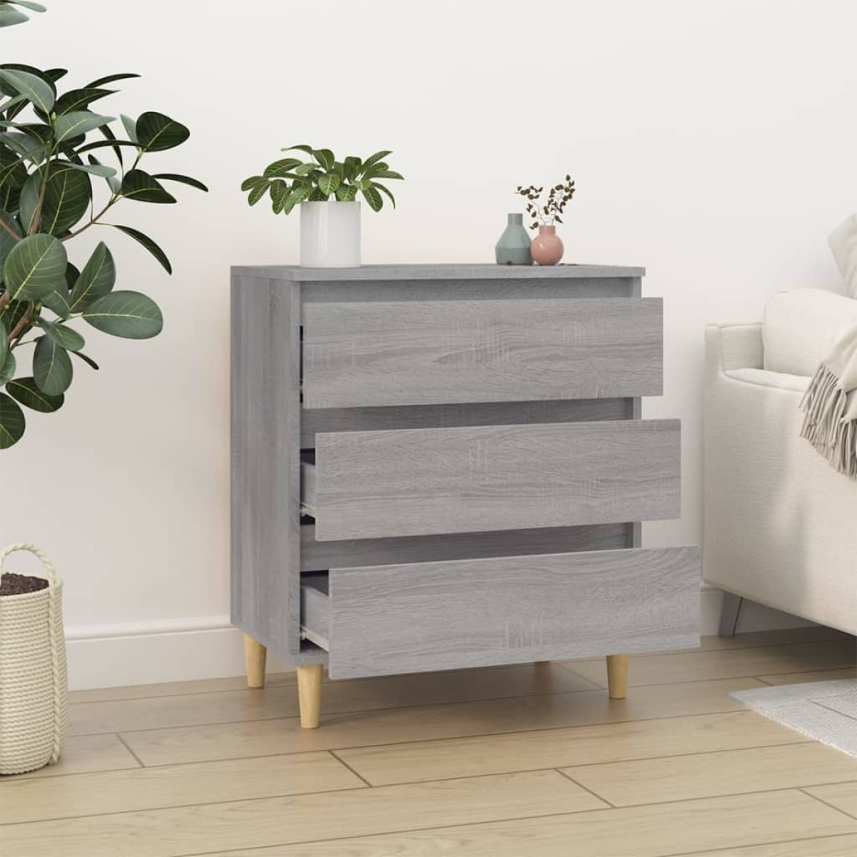 vidaXL Ντουλάπι Γκρι Sonoma 60x35x70 εκ. από Επεξεργασμένο Ξύλο