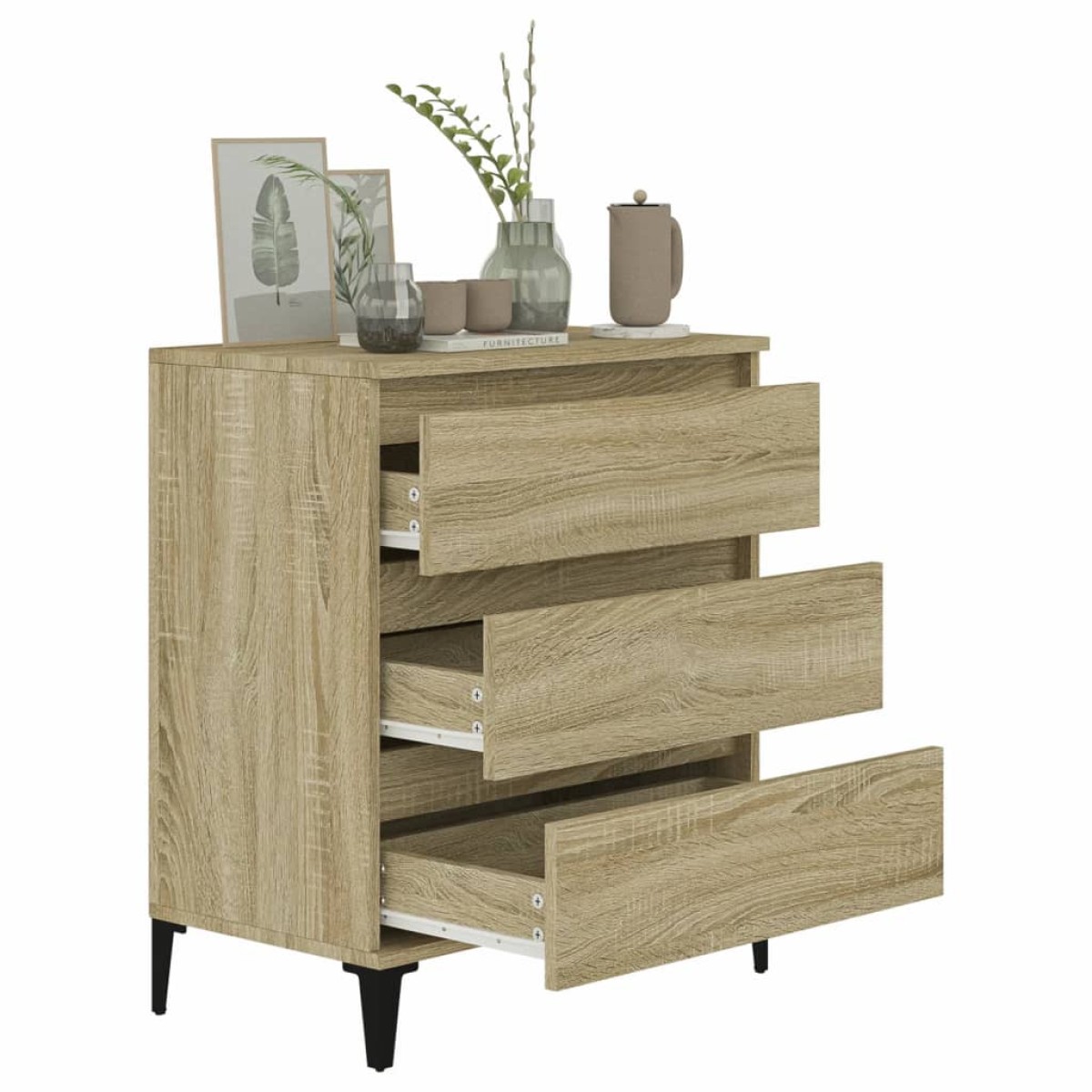 vidaXL Συρταριέρα Sonoma Δρυς 60x35x70 εκ. Επεξεργασμένο Ξύλο