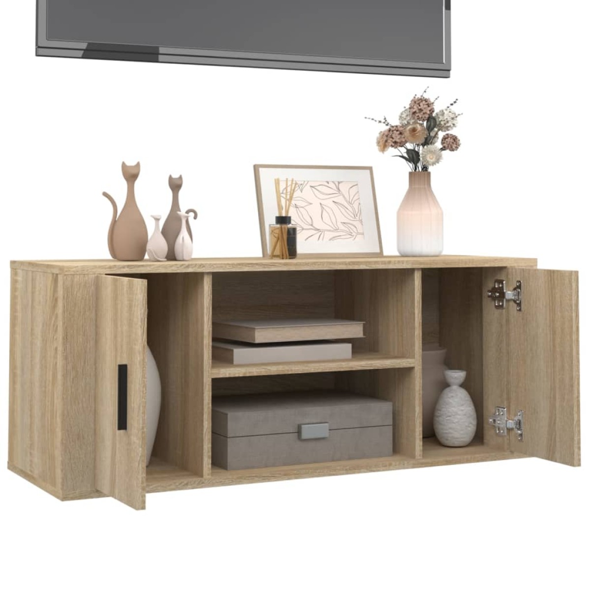 vidaXL Έπιπλο Τηλεόρασης Sonoma Δρυς 100x35x40 εκ. Επεξ. Ξύλο