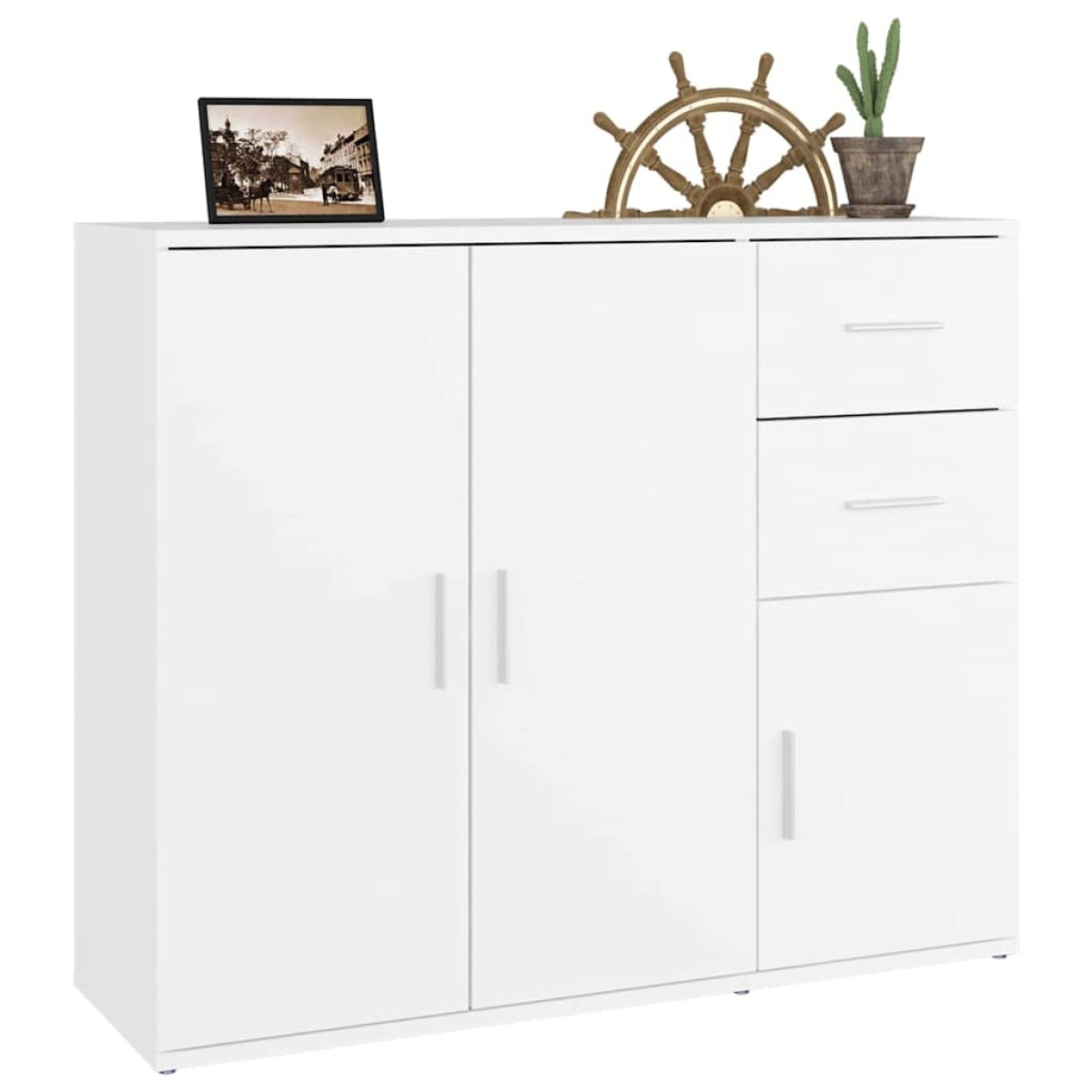 vidaXL Ντουλάπι Λευκό 91 x 29,5 x 75 εκ. από Επεξεργασμένο Ξύλο