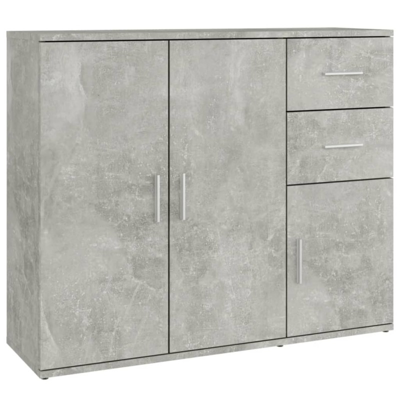 vidaXL Ντουλάπι Γκρι Σκυροδέματος 91x29,5x75 εκ. Επεξεργασμένο Ξύλο