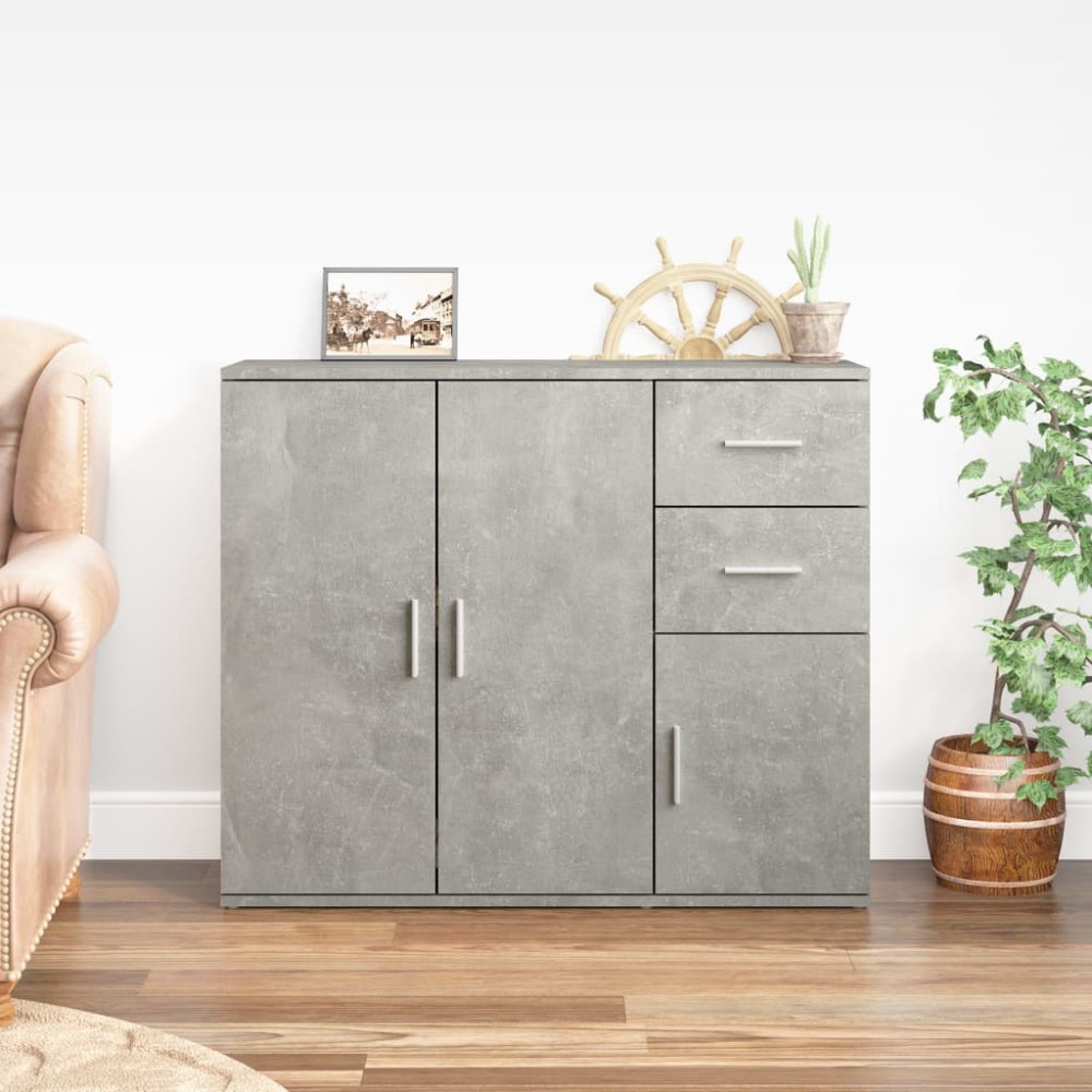 vidaXL Ντουλάπι Γκρι Σκυροδέματος 91x29,5x75 εκ. Επεξεργασμένο Ξύλο