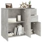 vidaXL Ντουλάπι Γκρι Σκυροδέματος 91x29,5x75 εκ. Επεξεργασμένο Ξύλο