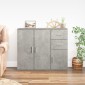 vidaXL Ντουλάπι Γκρι Σκυροδέματος 91x29,5x75 εκ. Επεξεργασμένο Ξύλο