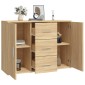 vidaXL Μπουφές Sonoma Δρυς 91x29,5x65 εκ. από Επεξεργασμένο Ξύλο
