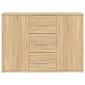 vidaXL Μπουφές Sonoma Δρυς 91x29,5x65 εκ. από Επεξεργασμένο Ξύλο