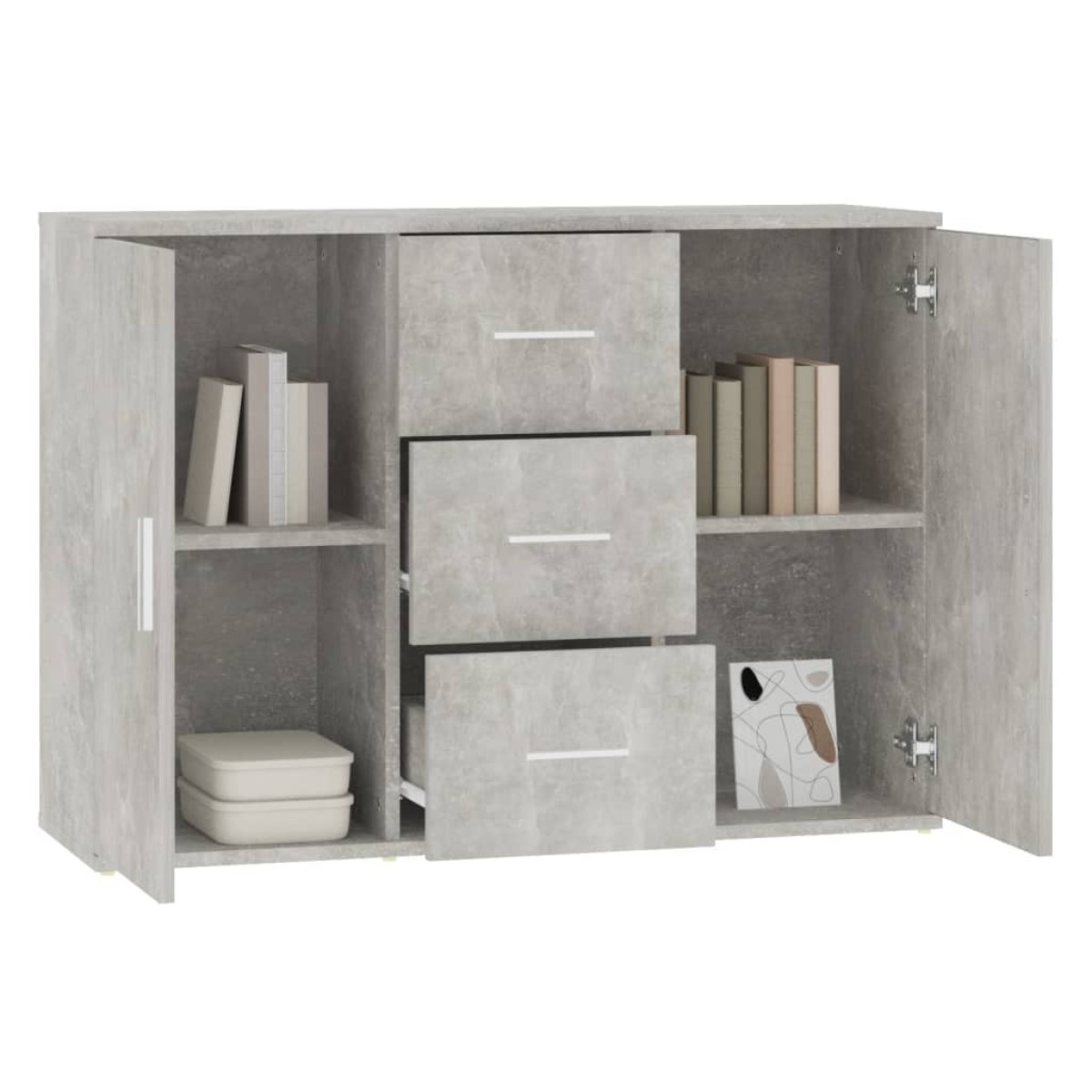 vidaXL Ντουλάπι Γκρι Σκυροδέματος 91x29,5x65 εκ. Επεξεργασμένο Ξύλο