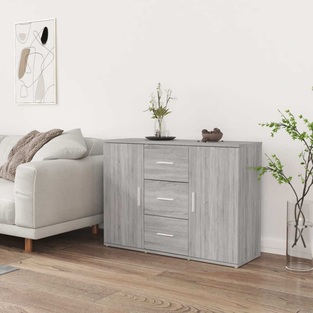 vidaXL Ντουλάπι Γκρι Sonoma 91 x 29,5 x 65 εκ. από Επεξεργασμένο Ξύλο