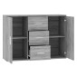 vidaXL Ντουλάπι Γκρι Sonoma 91 x 29,5 x 65 εκ. από Επεξεργασμένο Ξύλο