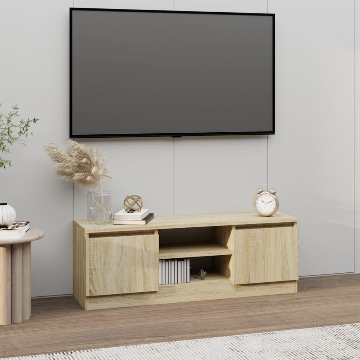 vidaXL Έπιπλο Τηλεόρασης με Πόρτα Sonoma Δρυς 102 x 30 x 36 εκ.