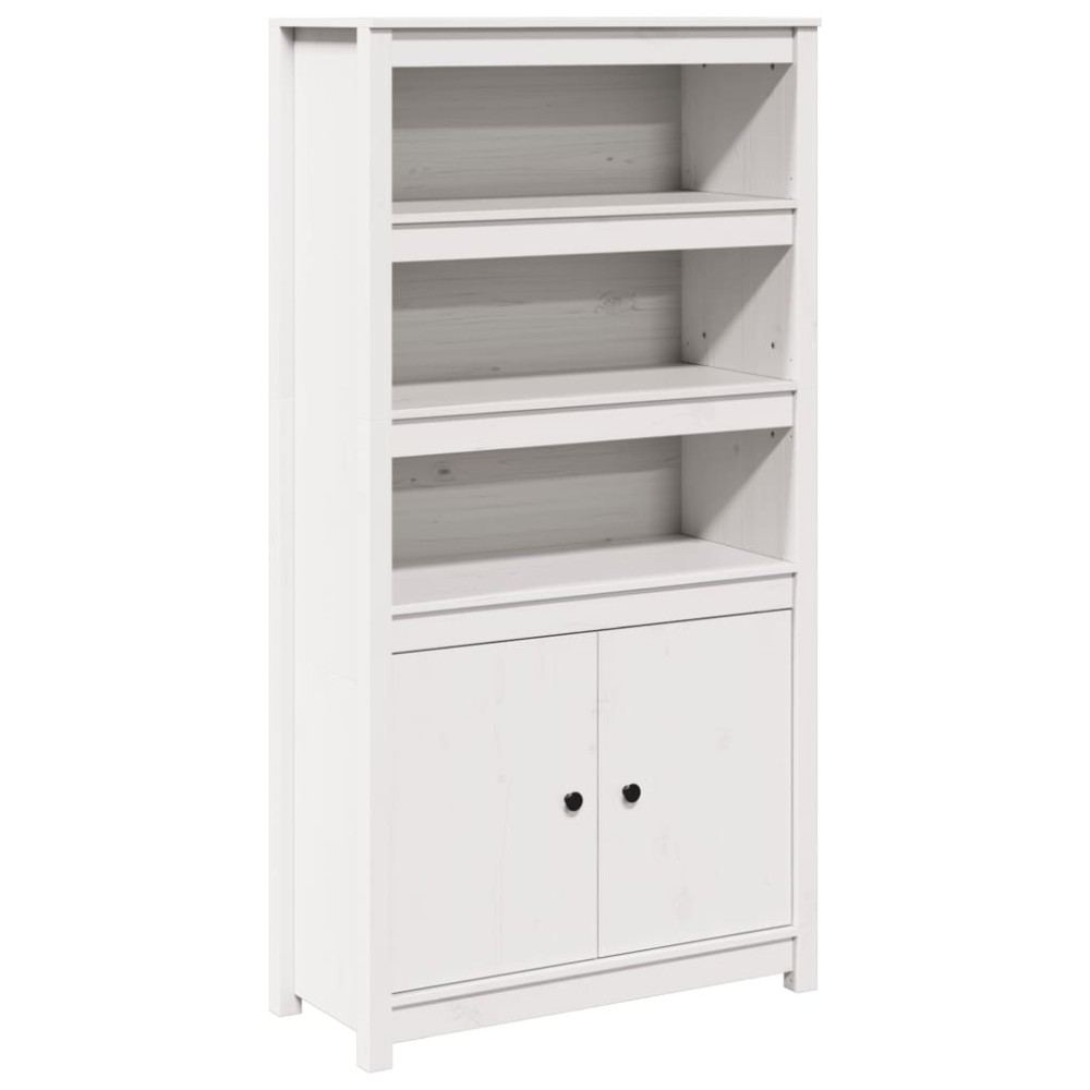vidaXL Μπουφές Λευκός 80x35x154 εκ. από Μασίφ Ξύλο Πεύκου