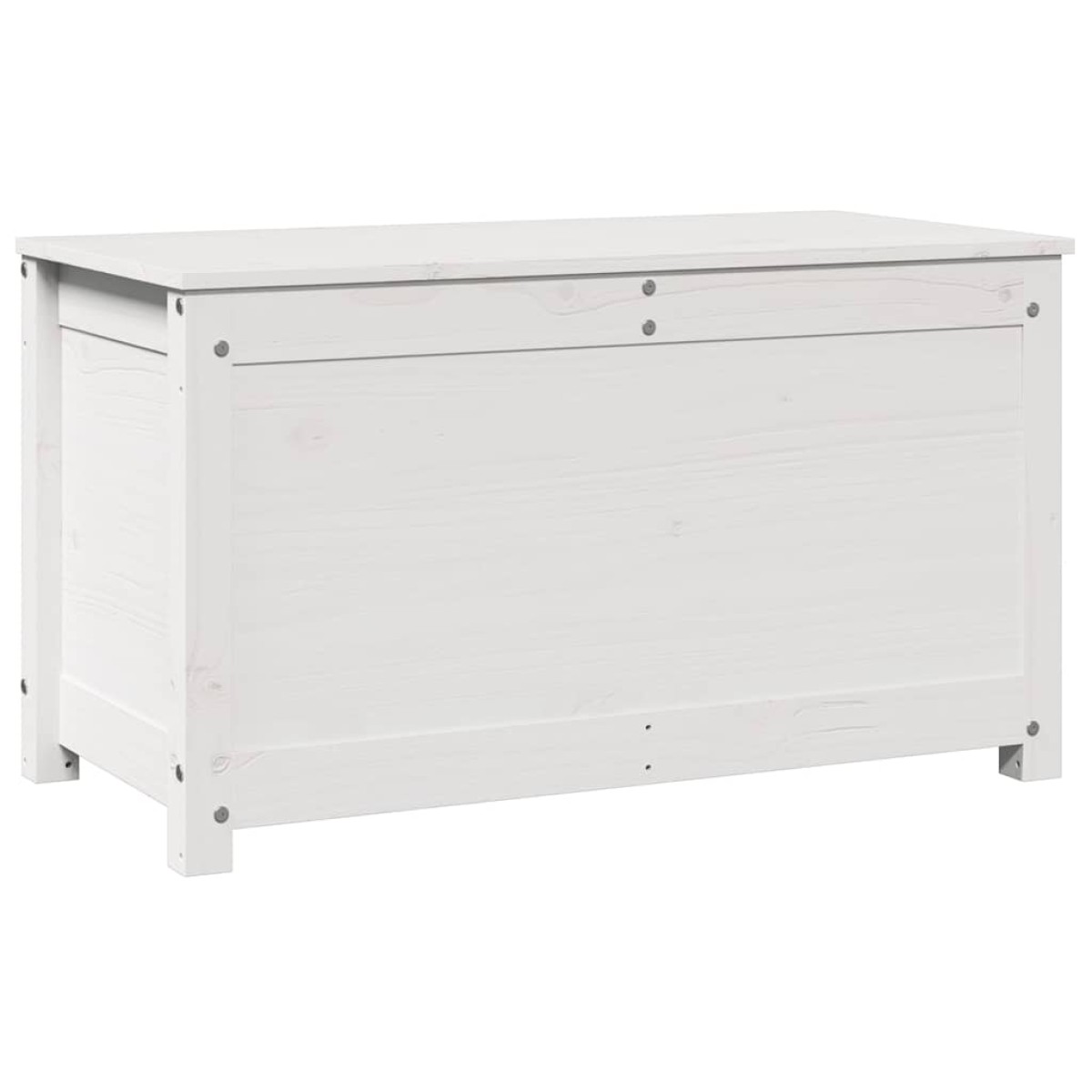 vidaXL Κουτί Αποθήκευσης Λευκό 80x40x45,5 εκ από Μασίφ Ξύλο Πεύκου