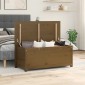 vidaXL Κουτί Αποθήκευσης Καφέ Μελί 110x50x45,5εκ από Μασίφ Ξύλο Πεύκου