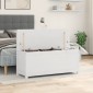 vidaXL Παγκάκι Λευκό 110 x 41 x 76,5 εκ. από Μασίφ Ξύλο Πεύκου