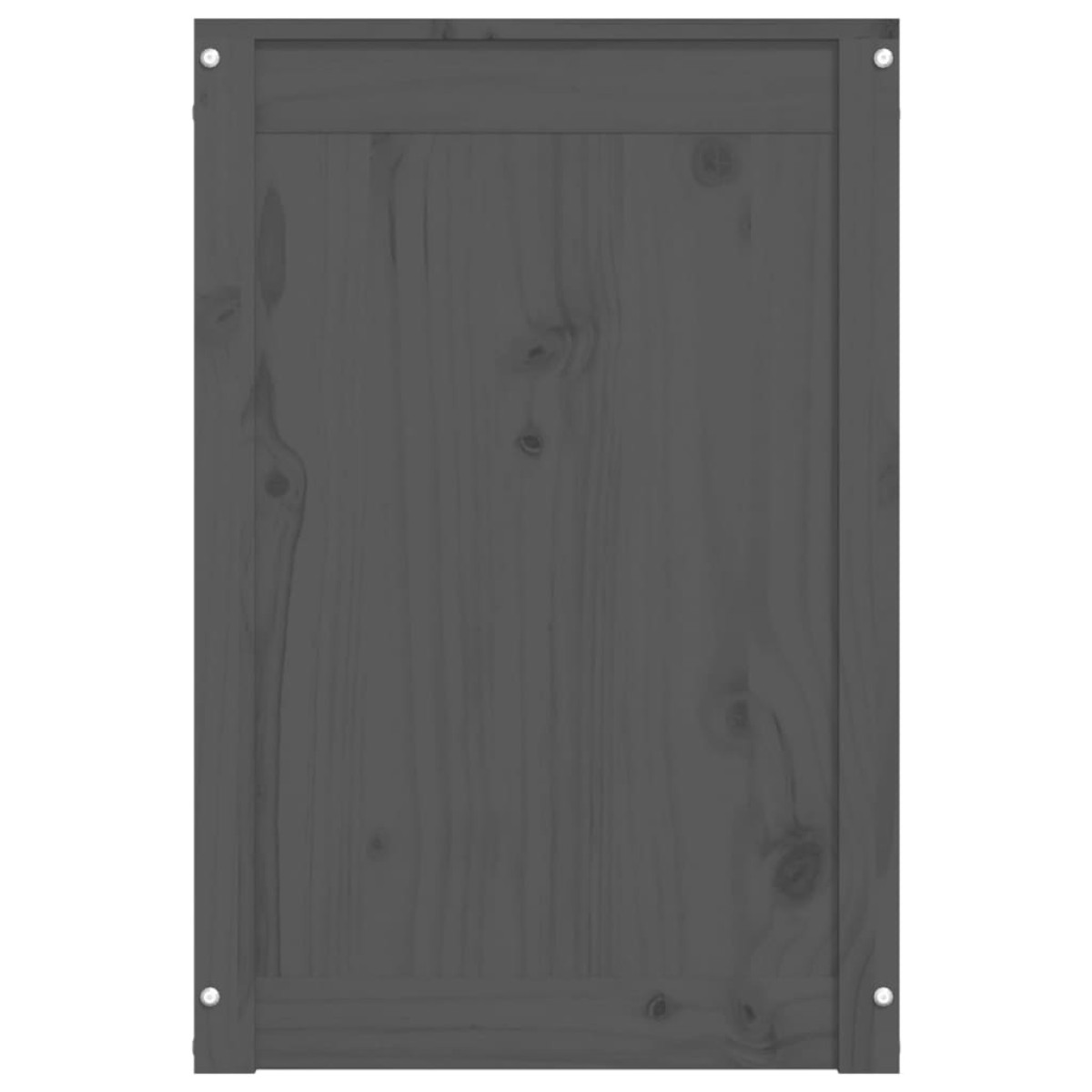 vidaXL Καλάθι Ρούχων Γκρι 44x44x66 εκ. από Μασίφ Ξύλο Πεύκου