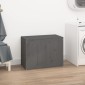 vidaXL Καλάθι Ρούχων Γκρι 88,5x44x66 εκ. από Μασίφ Ξύλο Πεύκου