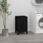 vidaXL Καλάθι Ρούχων Μαύρο 44x44x76 εκ από Μασίφ Ξύλο Πεύκου
