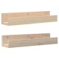 vidaXL Ράφια Τοίχου 2 τεμ. 50 x 12 x 9 εκ. από Μασίφ Ξύλο Πεύκου