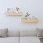 vidaXL Ράφια Τοίχου 2 τεμ. 50 x 12 x 9 εκ. από Μασίφ Ξύλο Πεύκου