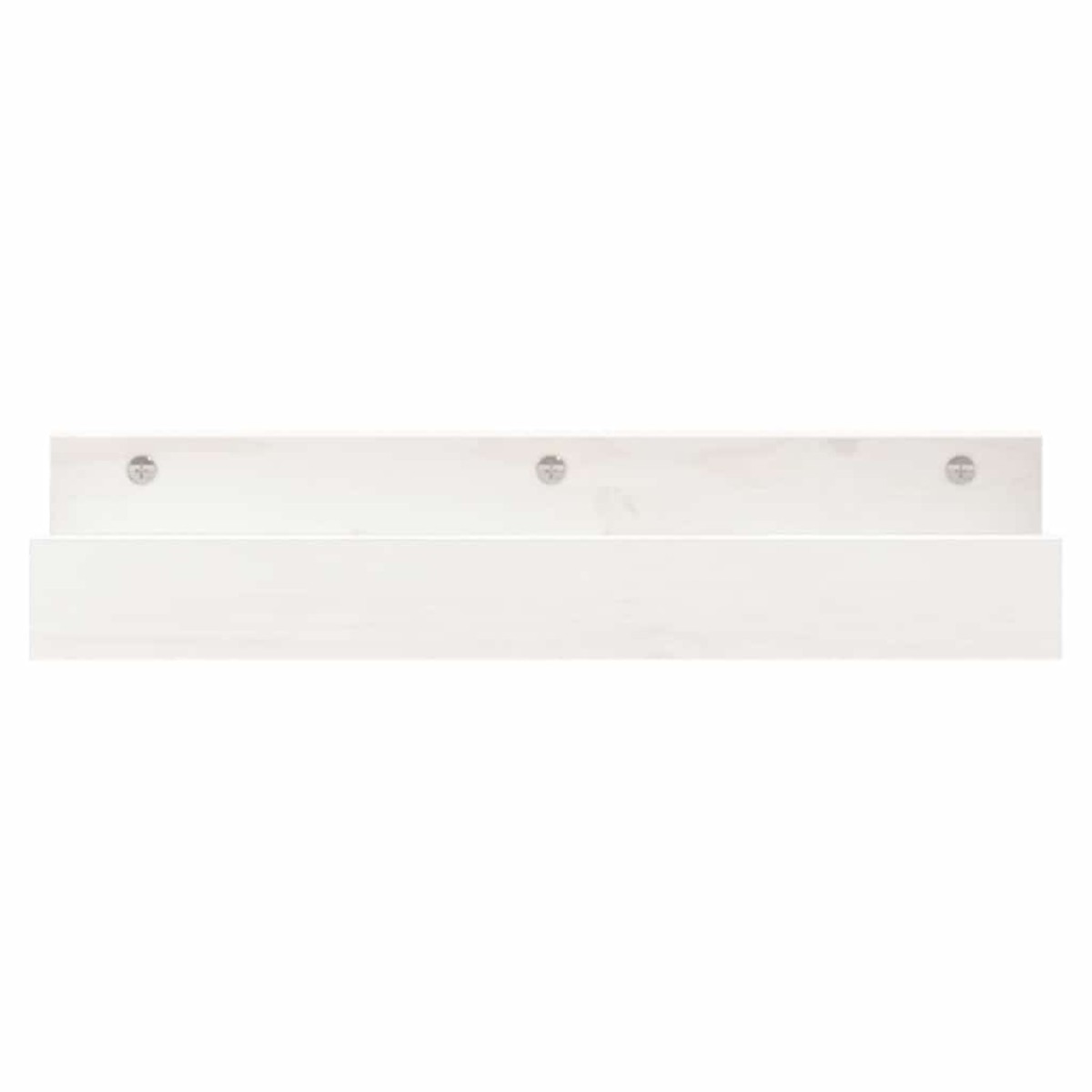vidaXL Ράφια Τοίχου 2 τεμ. Λευκό 50x12x9 εκ. από Μασίφ Ξύλο Πεύκου