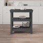 vidaXL Πάγκος Εργασίας Γκρι 78,5x50x80 εκ. από Μασίφ Ξύλο Πεύκου