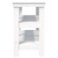 vidaXL Πάγκος Εργασίας Λευκός 142,5x50x80 εκ. από Μασίφ Ξύλο Πεύκου
