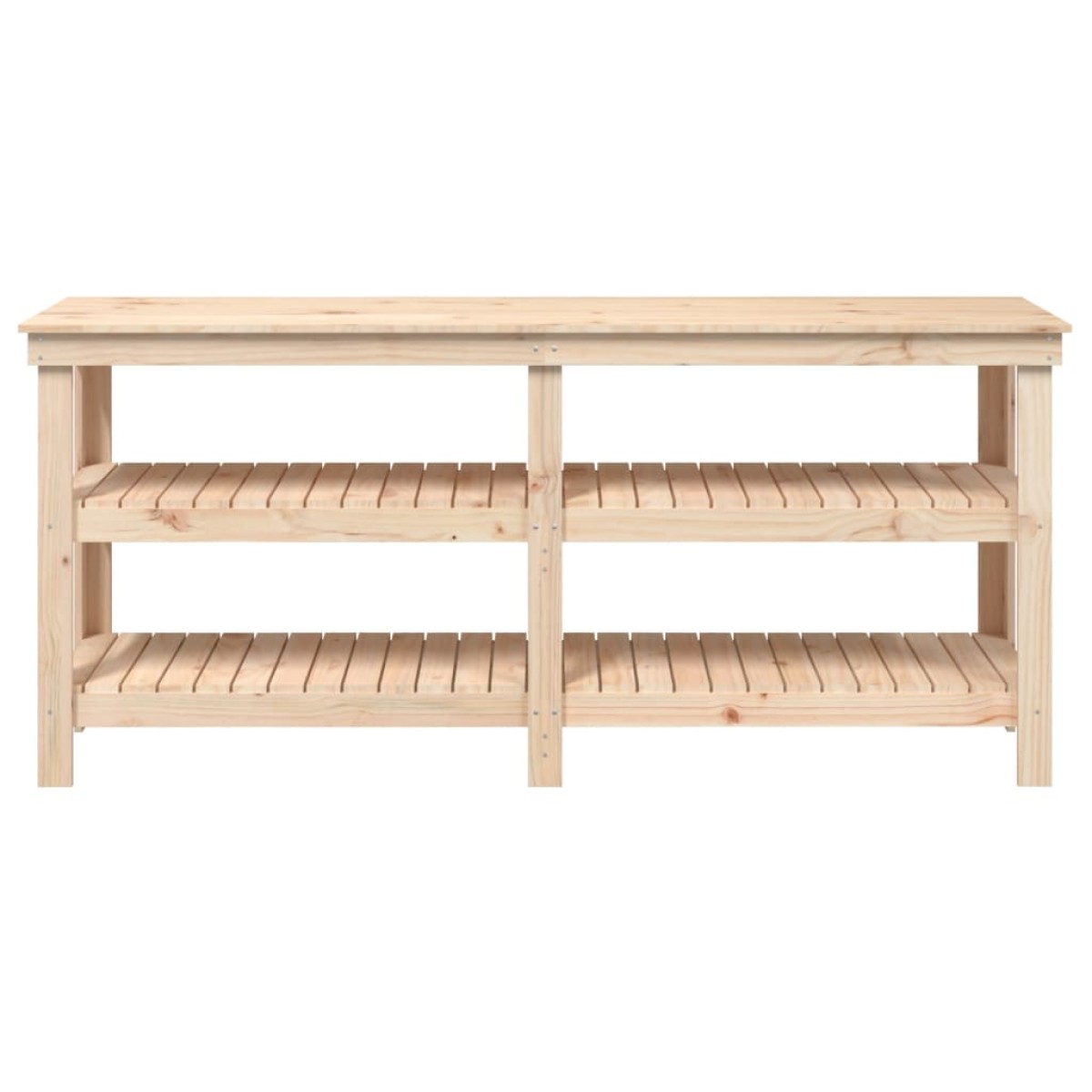 vidaXL Πάγκος Εργασίας 181 x 50 x 80 εκ. από Μασίφ Ξύλο Πεύκου